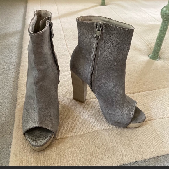 All Saints grey high heel open toe Maverick boots - Picture 2 of 3